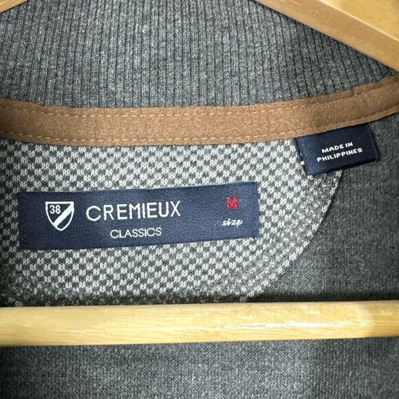 Cremieux Classics Men's Size M Sweater Grey Brown Houndstooth Quarter Zip NWT - Picture 4 of 4